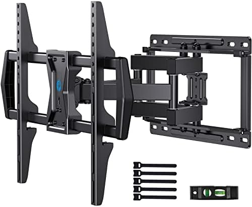 Pipishell Full Motion TV Wall Mount for Most 37-75 inch TVs up to 100 lbs, Wall Mount Bracket with Dual Articulating Arms, Swivel, Tilt, Max VESA 600x400mm, TV Mount Fits 12”/16” Wood Studs, PILF6 Fiche Technique et Prix au Maroc