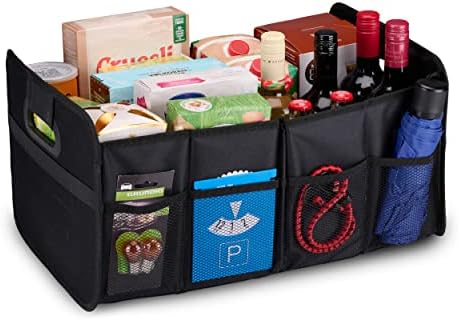 All Ride Organiseur de coffre - 50 x 32 x 70 cm - 2 grands compartiments et inserts - Organiser les accessoires de voiture - Design pliable - Noir Fiche Technique et Prix au Maroc