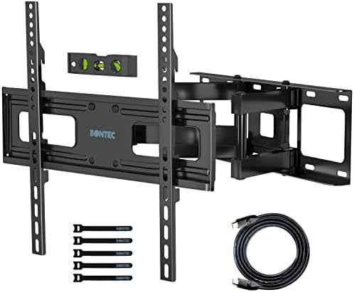 BONTEC Support mural pour téléviseur à mouvement complet pour téléviseurs incurvés plats LED OLED OLCD UHD de 23 à 70 po, support TV pivotant à double articulation à 6 bras prenant en charge jusqu'à 99 lb, VESA max 400 x 400 mm, compatible avec les goujons 8/12/16"
Avis, Fiche Technique et Prix au Maroc