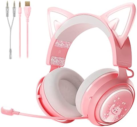 SOMIC GS510 Casque de Jeu avec Micro rétractable antibruit, Son stéréo 7.1, Couvre Visage pour PC, PS4, PS5, Xbox One, Rose Avis, Fiche Technique et Prix au Maroc