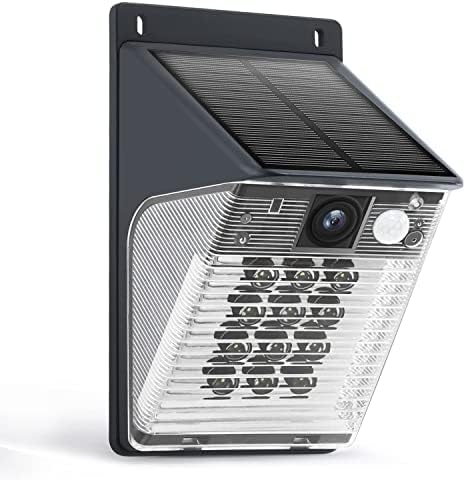 2K Camera Surveillance WiFi Exterieure sans Fil Solaire, 2.4 GHz avec Lumières de Jardin 12 LED, PIR Détection, Siren, Vision Nocturne Couleur et Audio Bidirectionnel Fiche Technique et Prix au Maroc