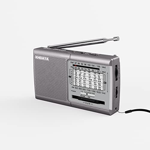 XHDATA D219 Radio Portable Petite FM AM SW Batterie Radio Pile Poste Radio Vintage pour Le Camping Extérieur et la Randonnée Argent
 Avis, Fiche Technique et Prix au Maroc
