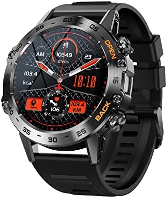 SoPrii Montre Connectée Homme, Appels Bluetooth Smartwatch Moniteur Fréquence Cardiaque Sommeil Montre Intelligente Fitness 100+ Modes Sportifs Militaire Smartwatch Podomètre Bracelet (Noir) Fiche Technique et Prix au Maroc
