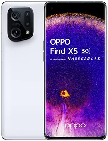 OPPO Find X5 5G - Smartphone 256GB, 8GB RAM, Dual Sim, White Fiche Technique et Prix au Maroc
