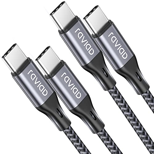 RAVIAD Câble USB C vers USB C [1m, Lot de 2], Câble USB Type C Charge Rapide PD 60W Nylon Tressé Compatible avec Samsung Galaxy S20 S10 S9 S8, Pad Pro, Google Pixel Fiche Technique et Prix au Maroc