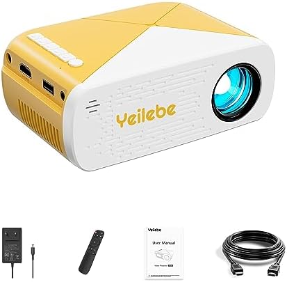 Mini projecteur, vidéoprojecteur Yeilebe avec HDMI et télécommande, pris en charge 1080P Full HD et écran 170" compatible avec TV Stick/HDMI/PS4/iOS et Android, idéal pour les films de cinéma maison en plein air
Avis, Fiche Technique et Prix au Maroc