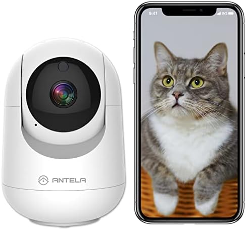 ANTELA Caméra Surveillance WiFi Intérieur 2MP 360° IP Caméra 2,4GHz/5GHz, Compatible avec Alexa/Google Home, Audio Bidirectionnel, Sirène, Détection de Mouvement, Mode de Confidentialité Fiche Technique et Prix au Maroc