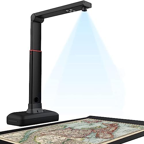 Scanner De Livres/Documents 23MP, Scanner D'appareil Photo Grand Format A2/A3, Technologies D'aplatissement Automatique Et De Suppression des Empreintes Digitales, OCR Multilingue, PC/Mac Fiche Technique et Prix au Maroc