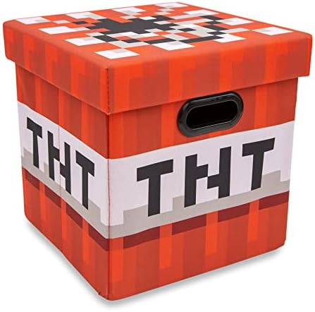 MINECRAFT TNT Block Coffre de rangement avec couvercle 13 pouces |  Conteneur de panier en tissu pliable, organisateur de cube avec poignées, Cubby pour étagères, placard |  Essentiels de la décoration intérieure, cadeaux de jeux vidéo
Avis, Fiche Technique et Prix au Maroc