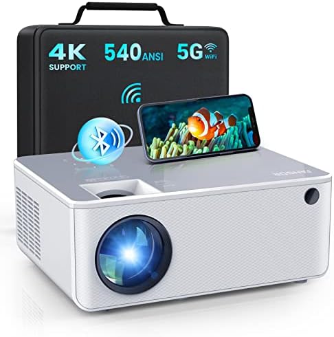 FANGOR Projecteur Bluetooth WiFi 5G - 540 ANSI Native 1080P HD Projecteur de film extérieur Support 4K, Projecteur vidéo de cinéma maison portable avec zoom et haut-parleur HiFi, Compatible avec clé TV/téléphone/PC/USB
Avis, Fiche Technique et Prix au Maroc