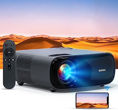 NexiGo PJ40 Projecteur de cinéma, 700 lumens ANSI, 1080P natif, 4K Pris en Charge, 300 Pouces, Correction Verticale Automatique, zoomable, Haut-parleurs 20W, WiFi, Bluetooth 5.1 (Noir)Avis, Fiche Technique et Prix au Maroc
