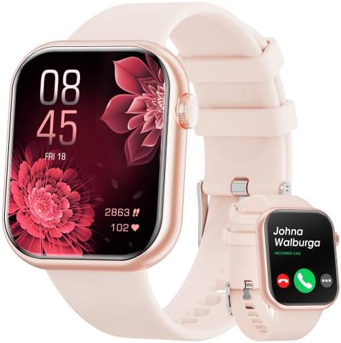 Montre Connectée Homme Femme avec Appels Bluetooth,1.85'' Sports Smartwatch Moniteur de Sommeil/Fréquence Cardiaque Tension Artérielle,IP68 étanche Montre Intelligente Connecté pour Android iOS Fiche Technique et Prix au Maroc
