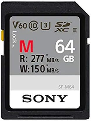 Sony SF64M Carte mémoire SD UHS-II SDXC 64Go (Vitesse de lecture jusqu'à 277MB/s et vitesse de l'écriture 150MB/s) Fiche Technique et Prix au Maroc