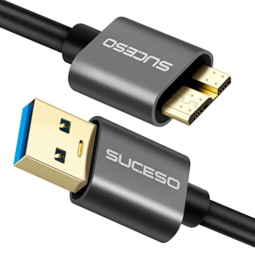 SUCESO Câble USB 3.0 Mâle A vers Micro B 3.0 [0.5M] Câble Disque Dur Cable et synchronisation Compatible avec Disque dur externe WD,Toshiba Canvio,Galaxy S5,My Passport Elements,Basics Seagate Maxtor Fiche Technique et Prix au Maroc