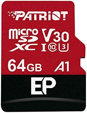 Patriot Memory Carte Mémoire MicroSDXC EP Series A1 V30 64 Go jusqu'á 90Mo/Sec PEF64GEP31MCX Fiche Technique et Prix au Maroc