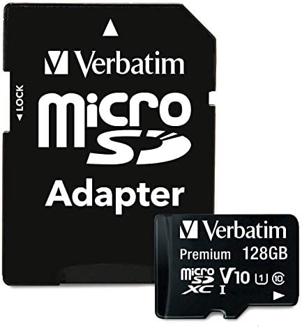 Verbatim Carte mémoire microSDXC Premium 128 Go noire avec adaptateur - pour capture vidéo full HD - résiste à l'eau & aux chocs - carte mémoire SD pour appareil photo smartphone tablette Fiche Technique et Prix au Maroc