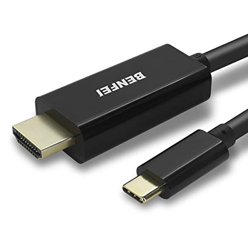 Câble USB C vers HDMI 4K, BENFEI Câble Type C HDMI (Thunderbolt 3) Cordon plaqué or (compact uniquement avec les périphériques USB C prenant en charge le mode Alt DisplayPort)-1.8 M Fiche Technique et Prix au Maroc