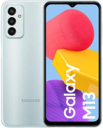 Samsung Galaxy M13 Téléphone Portable débloqué, Android, Smartphone avec 4 Go de RAM, 128 Go de Stockage, Bleu [Version espagnole] Fiche Technique et Prix au Maroc