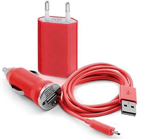 Seluxion - Chargeur 3en1 Secteur USB Data Rouge pour Smartphone Haier Voyage G30 / G31 Fiche Technique et Prix au Maroc