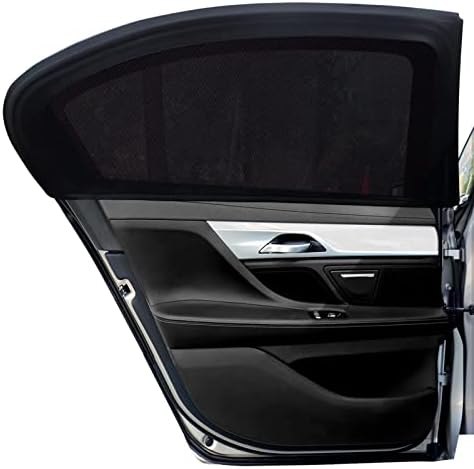 Rajvia Pare-Soleil Voiture Bébé,2 Pièces Chaussette Voiture Soleil par,Bloquer Les Rayons UV,par Protege Soleil Voiture Arrière Enfants et Animaux (Noir) (L) Fiche Technique et Prix au Maroc