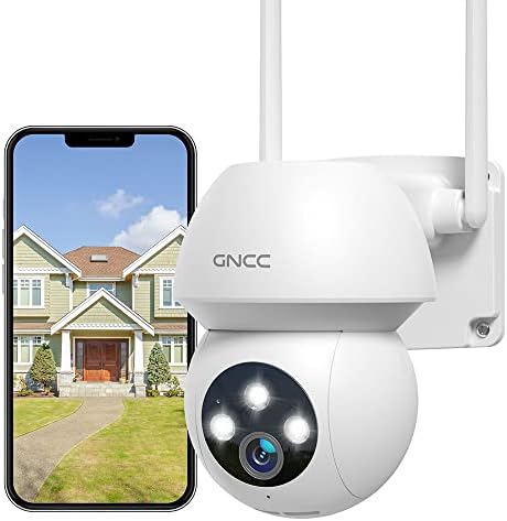 GNCC 2K Caméra Surveillance WiFi Exterieure 360 Couleur Vision Nocturne Camera avec IP66 Étanche, Suivi Automatique à 360 Degrés, Détection de Mouvement et Lumineuse Alarme, Android/iOS/Alexa Fiche Technique et Prix au Maroc