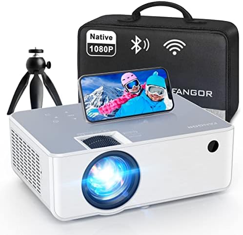Projecteur FANGOR 1080P HD, projecteurs WiFi Bluetooth, écran de projection Max 230" projecteur de film vidéo Home cinéma portable avec trépied, compatible avec HDMI, VGA, USB, ordinateur portable, iOS et téléphone Android
Avis, Fiche Technique et Prix au Maroc