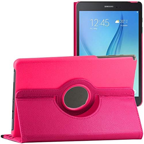 ebestStar - Coque Compatible avec Samsung Galaxy Tab A 9.7 T550 / S Pen P550 Housse Protection Etui PU Cuir Support Rotatif 360, Rose [Appareil: 242.5 x 166.8 x 7.5mm, 9.7''] Fiche Technique et Prix au Maroc
