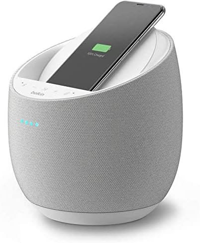 Belkin Enceinte Hi-Fi connectée + Chargeur à induction intégré SoundForm Elite (Alexa, Bluetooth, Devialet, AirPlay 2, blanc) Avis, Fiche Technique et Prix au Maroc