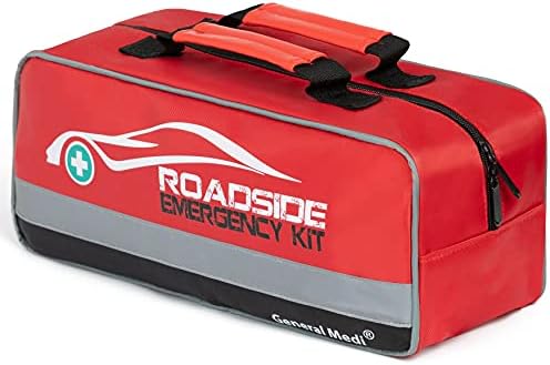 General Medi 127 pièces de trousse d'urgence pour voiture en bordure de route comprenant une mini trousse de premiers soins, une corde à sauter, une laisse, un masque anti-poussière, un bandage Fiche Technique et Prix au Maroc