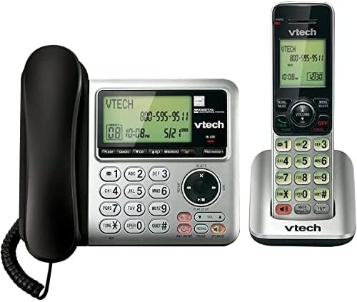 VTech CS6649 Système téléphonique filaire/sans fil extensible avec répondeur ID de l'appelant/appel en attente et haut-parleurs combiné/base
 Fiche Technique et Prix au Maroc