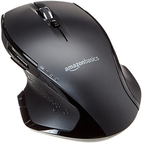Amazon Basics Souris ergonomique sans fil de taille normale avec défilement rapide, NoirAvis,  Fiche Technique et Prix au Maroc