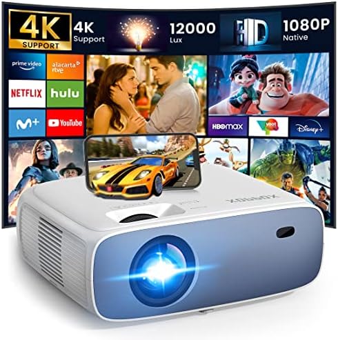 HD 1080P Outdoor Projector, 12000L Portable Home Projector, XOPPOX Mini Video Projector 4K Support, Outdoor Movie Projector Compatible with HDMI, USB, Laptop, iOS & Android SmartphonesAvis, Fiche Technique et Prix au Maroc