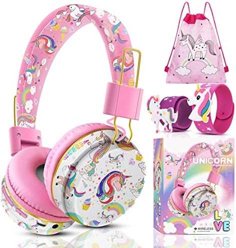 Casque sans Fil pour Enfants, Casque Licorne pour Filles, Casque Bluetooth pour Enfants avec Microphone, Casque Auriculaire Réglable pour Enfants à partir de 2 ans, Compatible avec iPad/tablette(rose) Avis, Fiche Technique et Prix au Maroc