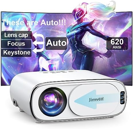 [Auto Focus] Projecteur avec WiFi 6 et Bluetooth 5.2 : 620 ANSI Native 1080P Projecteur extérieur 4K, capuchon d'objectif automatique et clé de voûte 6D automatique, zoom 50 % Projecteur de cinéma maison Jimveo pour téléphone/iPhone/jeux
Avis, Fiche Technique et Prix au Maroc