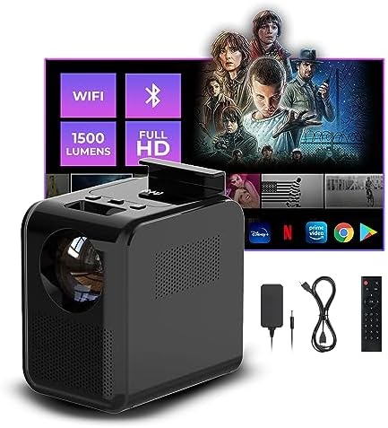 Mini Projecteur Vidéo Vidéoprojecteur Portable Jedee's FHD23 Full HD 1080P 4K 1500 WiFi Bluetooth TV Airplay Chromecast HDMI PS5 Batterie 2H Autonomie Smartprojecteur Rétroprojecteur PicoprojecteurAvis, Fiche Technique et Prix au Maroc