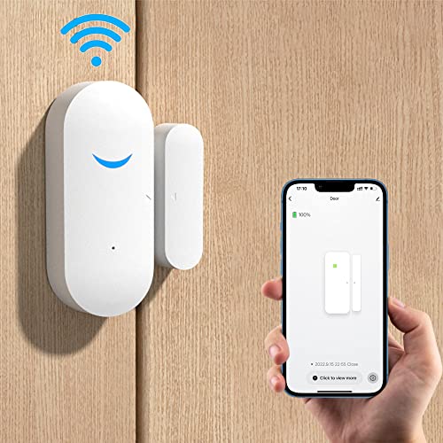 1 paquet de capteur de porte WiFi, capteur de fenêtre de porte Tuya, alarme en temps réel de capteur de fenêtre compatible avec Alexa Google, capteur de contact ouvert de porte de sécurité à domicile Avis, Fiche Technique et Prix au Maroc