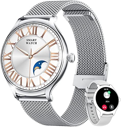 Montre Connectée Femme Appel Bluetooth: Round 1.39'' Écran complet Tactile Etanche Smartwatch avec Cardiaque Frequence Oxymetre Sommeil Podomètre Calorie Sport Montre Connectee Compatible Android iOS Fiche Technique et Prix au Maroc