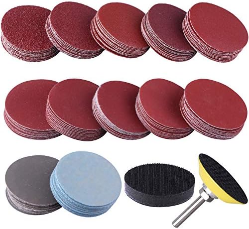 SIQUK 120 Pièces Disques Abrasifs 50mm Disques de Ponçage Grain 60 80 120 180 240 400 600 800 1000 1200 2000 3000 pour Meulage Fraisage Gravure Fiche Technique et Prix au Maroc