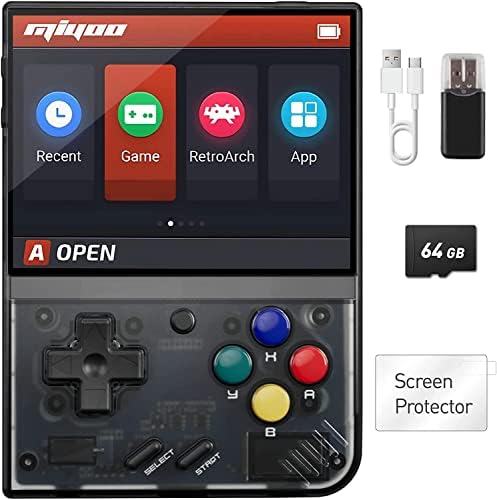 Whatsko Miyoo Mini Plus Console de Jeu Portable,Miyoo Mini + Console Rétro Portable 64GB avec 7000+ Jeux,Cortex-A7 Linux System 3.5 Pouces IPS Screen 3000mAh Pocket Handheld Game Console game boy Fiche Technique et Prix au Maroc