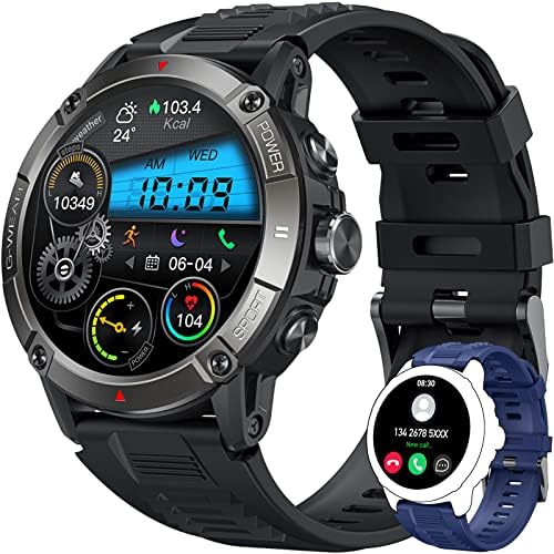 Montre Connectée Homme Repondre Appel - Smartwatch Sport 1,54 Pouces Étanche Écran Tactile Bracelet Connectee avec Moniteur de Sommeil Fréquence Cardiaque Podomètre Fitness Tracker pour Android iOS Fiche Technique et Prix au Maroc