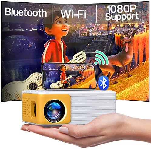 Mini Vidéoprojecteur WiFi Bluetooth, YOTON Projecteur Portable Video Full HD 1080P Soutien, Retroprojecteur Home Cinéma Compatible avec PC/PS5/tablette/Fire Stick/iOS et AndroidAvis, Fiche Technique et Prix au Maroc