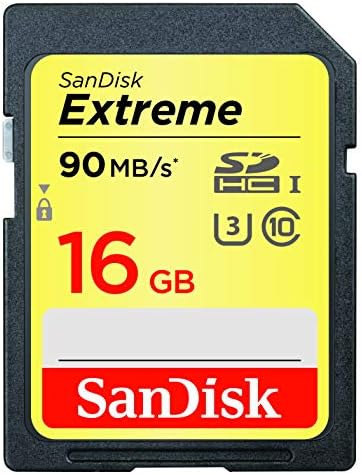 SanDisk Extreme 16 Go Carte Mémoire SDHC jusqu'à 90 Mo/s, Classe 10, U3, V30 Fiche Technique et Prix au Maroc