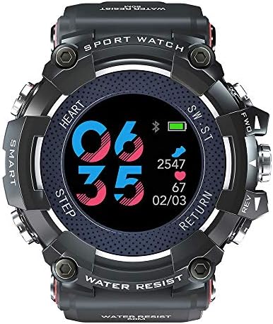 WangLx Watch Montre Intelligente Connectée Homme Sport Smartwatch Sport Montre Connectée Bluetooth Écran Couleur Étanche Smartphone, la randonnée l'escalade, Horloge de Course Hommes, Black Fiche Technique et Prix au Maroc