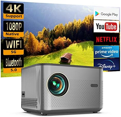 Projecteur Video 4K Supporté, APSOON Vidéoprojecteur 5G WiFi Bluetooth, Full HD 1080P Natif Rétroprojecteur Home Cinéma pour Android iOS Windows USB HDMI Compatible Smartphone, PS5, Fire TV StickAvis, Fiche Technique et Prix au Maroc