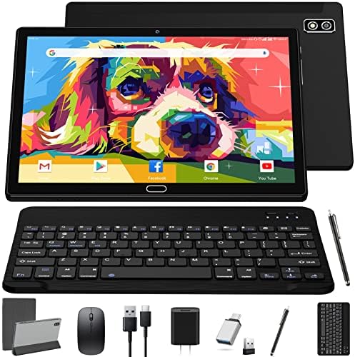 Tablette 10 pouces Android 11, tablette PC 2 en 1 avec 4 + 64/128 Go de stockage Octa-Core, double emplacement pour carte SIM prenant en charge la tablette cellulaire 4G avec clavier, appareil photo 13 MP, batterie 6000 mAh, GPS, Bluetooth, WiFi
 Fiche Technique et Prix au Maroc
