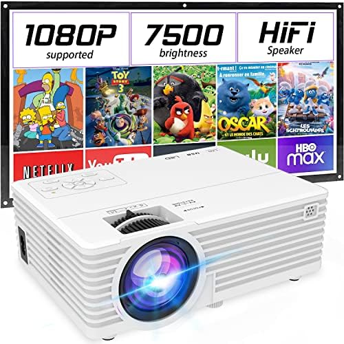 Mini vidéoprojecteur avec 7500 luminosité, 1080p pris en charge, projecteur de film extérieur portable, écran 176" compatible avec TV Stick, HDMI, USB, VGA, AV pour le divertissement à domicile
Avis, Fiche Technique et Prix au Maroc