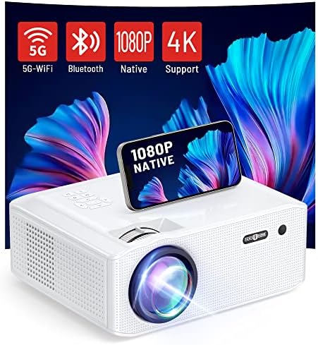 Native Projecteur WiFi 1080p 5G Portable Outdoor HD Projecteur pour Synchroniser l'écran, Paris RHÔNE Movie Mini projecteur pour la maison, 220 9500L Hautparleur intégré, compatible avec TVAvis, Fiche Technique et Prix au Maroc