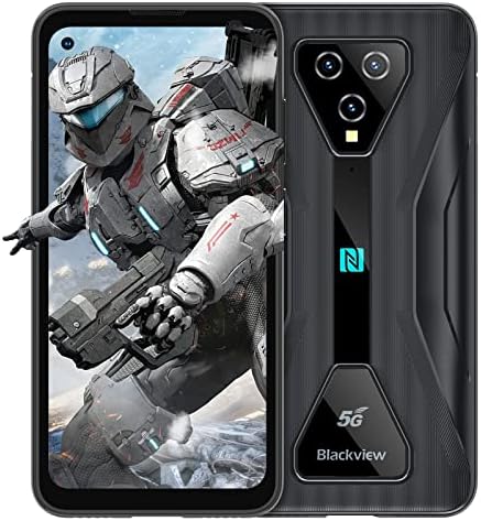 Blackview 5G Gaming Telephone Incassable, BL5000 Android 11 Smartphone Incassable(8Go+128Go, MTK Dimensity 700, Écran Perforé 6.36" FHD+, 16MP+12MP, 4980mAh/30W, Double SIM+5G WiFi) NFC/IP69/OTG-Noir Fiche Technique et Prix au Maroc