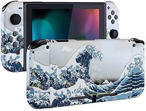 eXtremeRate Kit de Coques avec Kit de Boutons pour Nintendo Switch Console & Switch Joycons,DIY Housse de Remplacement pour Switch Console-La Grande Vague de Kanagawa Fiche Technique et Prix au Maroc