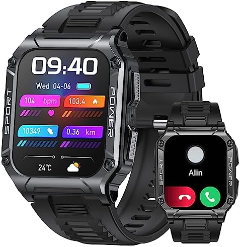 AVUMDA Montre Connectée Homme Appel,1.95" HD Smartwatch,5ATM Etanche Montre Sport avec 100+ Modes Sportifs,Trackers d'activité,Calorie,Cardiofréquencemètre,Sommeil SpO2，Lecteur de Musique Rappel SMS Fiche Technique et Prix au Maroc